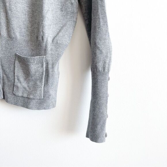 Current Fashion Collection Cardigan Fine Knit Button Up Grey Women's S NWT - Picture 3 of 10